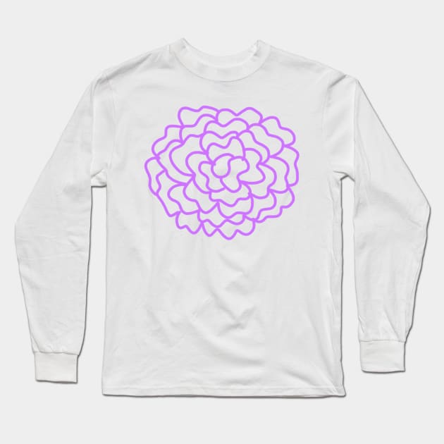 purple flower abstract watercolor art Long Sleeve T-Shirt by Artistic_st